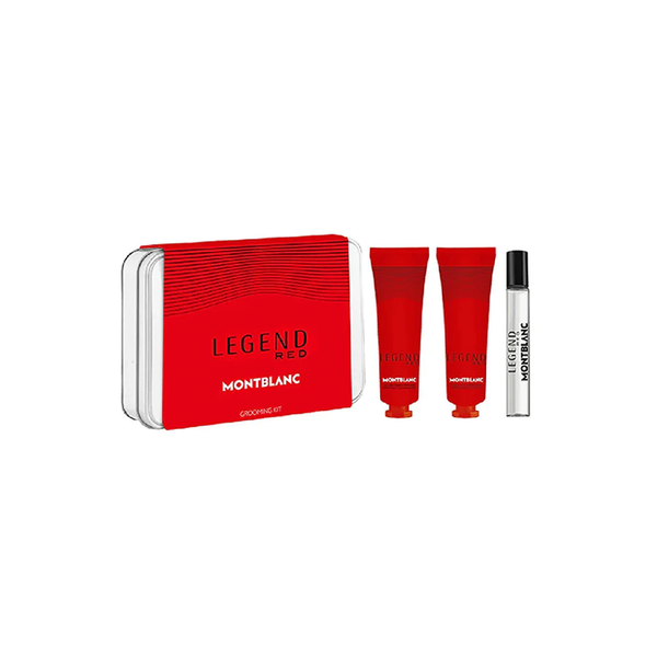 Mont Blanc Legend Red Grooming Kit Of 3Pcs - EDP 7.5ml + Face Cream 30ml + Cleansing Gel 30ml Set